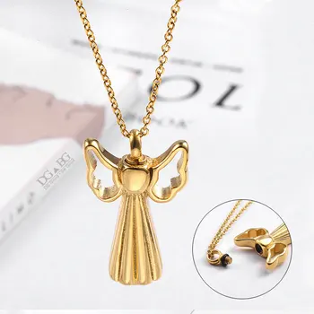 

Keepsake Urn For Ashes Funeral Urns Pets Urne Animal Golden Soul Pendant Stainless Steel Necklaces For Pet Holder Cat Dog Bird