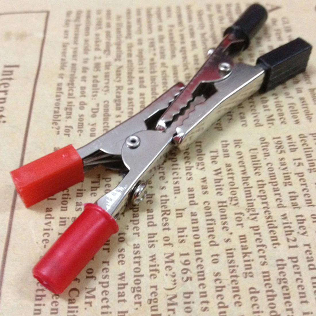 Insulated Crocodile Clips Plastic Handle Cable Lead Testing 10pcs/lot