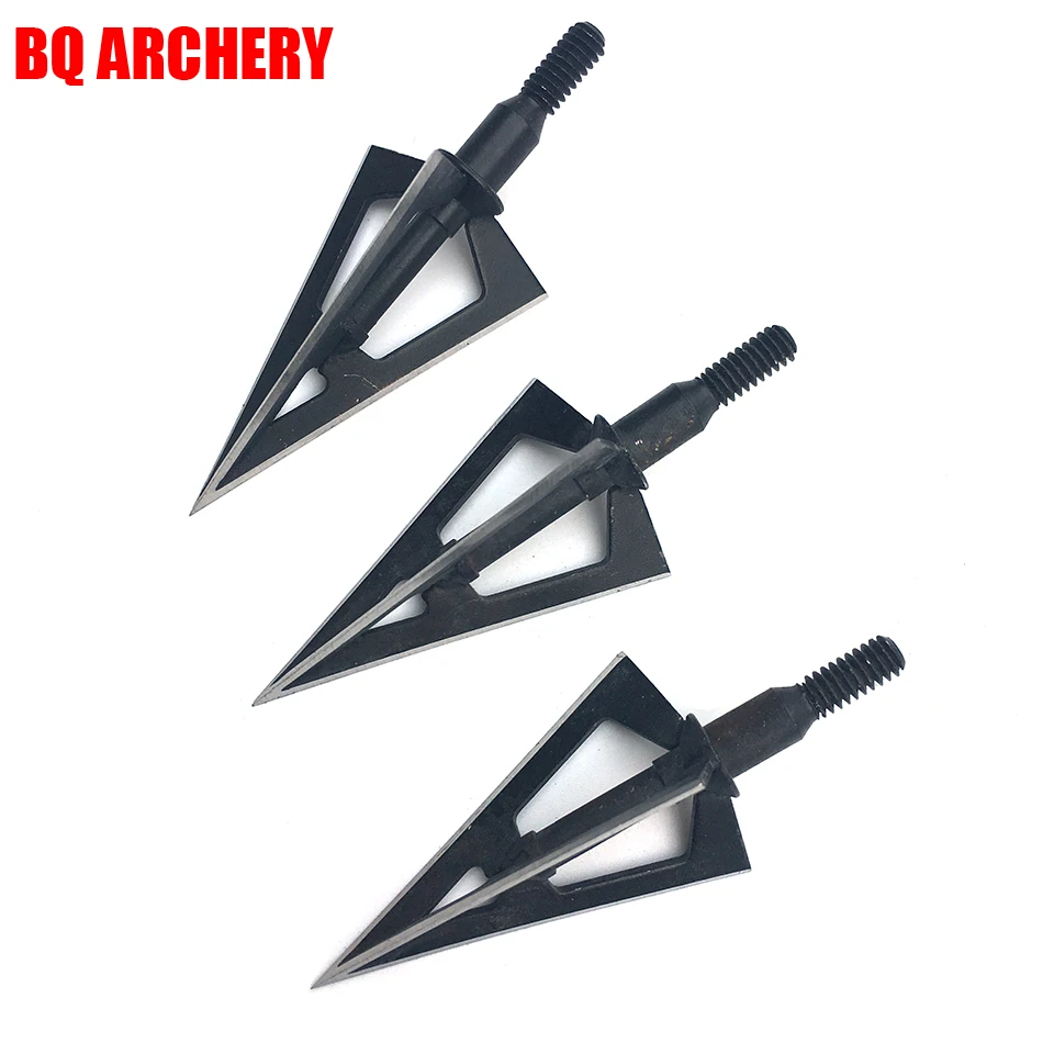 3/6PCS Arrow head Tip Point 100gr Broadhead Arrow compound Bow Beast