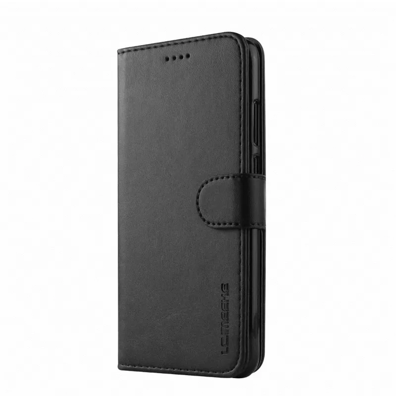 Huawei P10 Lite чехол кожаный Винтажный чехол для телефона на huawei P10 lite чехол-книжка Магнитный чехол-кошелек для Etui huawei P10 Lite чехол - Цвет: Черный