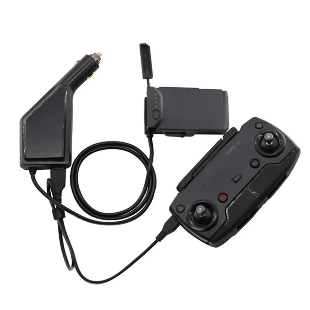 2in1 Mavic Air Car Charger Adapter for DJI Mavic AIR Remote Control & Battery Charging Hub USB Multi Battery Car Charger (1)