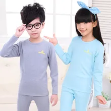 2019 Autumn winter kids thermal underwear set combed cotton boys girls long johns children underwear 3