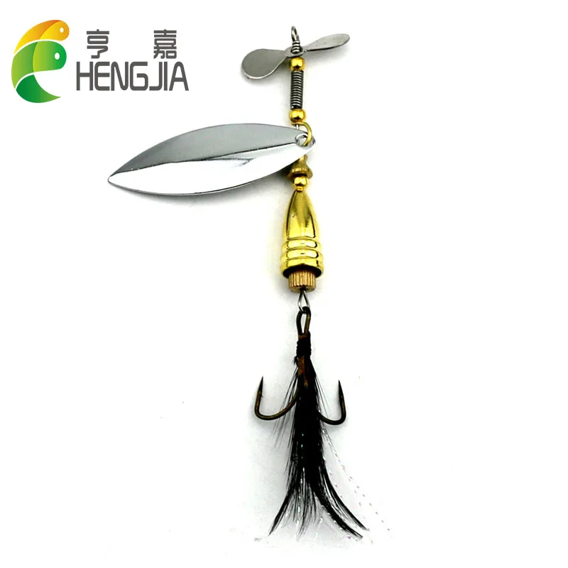 Hengjia 9 см 11.6 г Жесткий металлический Троллинг Spinnerbaits лезвие ложка пайетки воблер