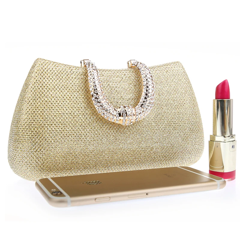 

Luxury Diamond U Shape Hasp Silver Gold Chain Evening Bags Women Purses and Handbags Banquet Wedding Party bags bolsa feminina