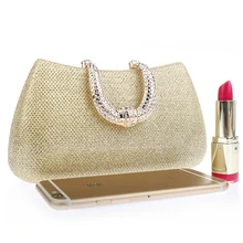 Luxury Diamond U Shape Hasp Silver Gold Chain Evening Bags Women Purses and Handbags Banquet Wedding Party bags bolsa feminina fawziya eye shape crystal wedding purses and handbags evening bag
