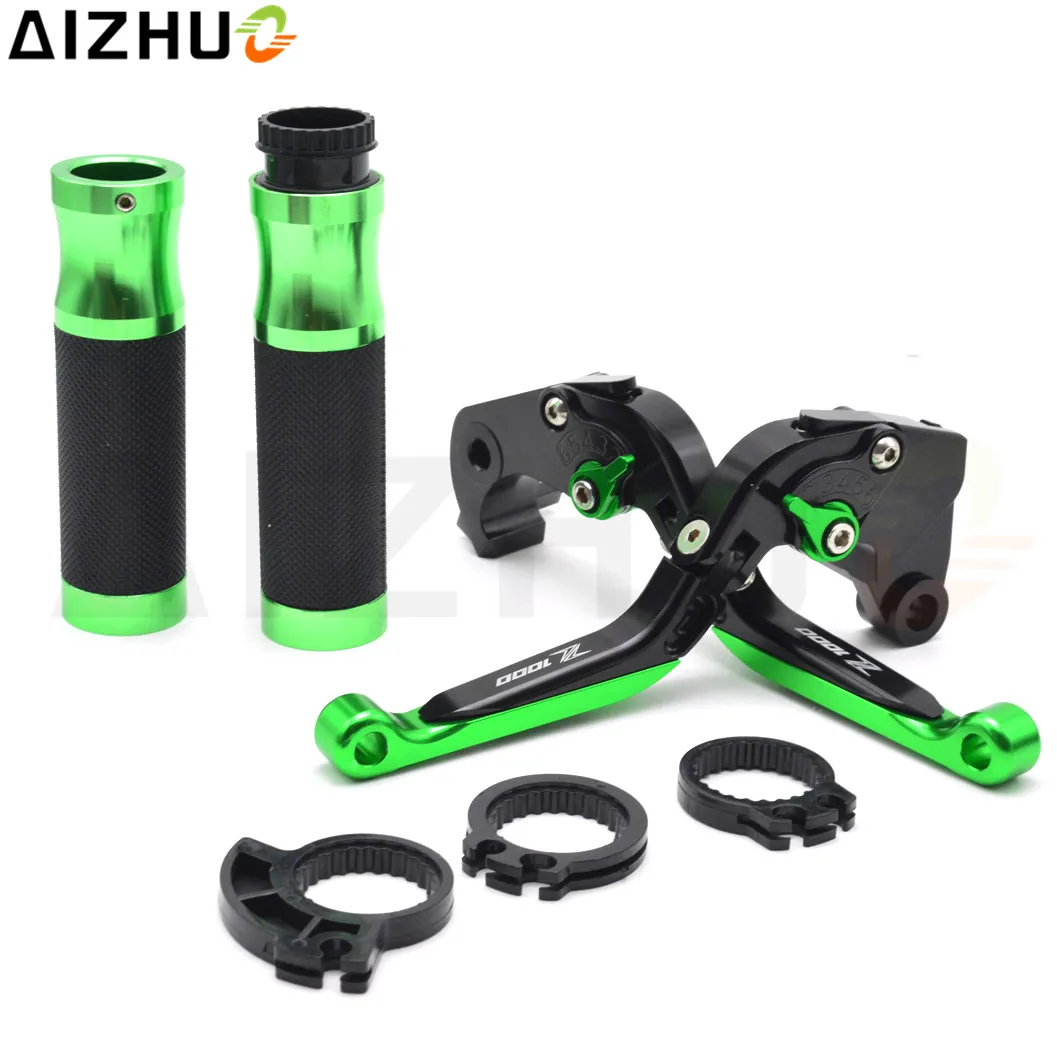 Motorcycle Clutch Brake Lever Handlebar Grips CNC Aluminum With Z1000 LOGO For Kawasaki Z1000 Z 1000 2007 2008 2009 2010-2016