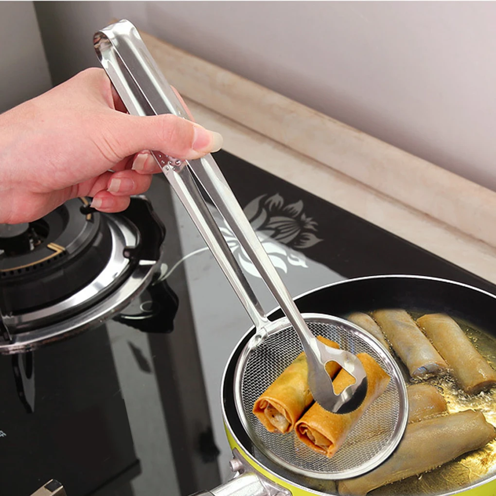 

2018 New Stainless Steel Clips Strainer Food Clip Colander Mesh Strainer Kitchen Spoon Tools