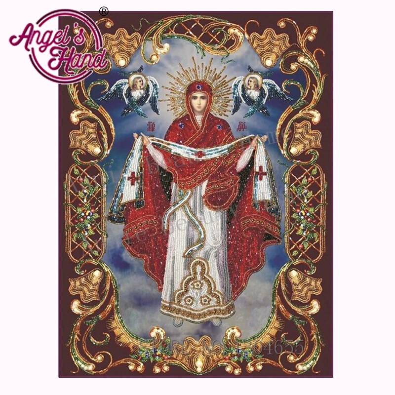 ANGEL'S HAND Mosaic Diamond DIY Oil Painting Virgin Mary Painting
