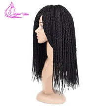 Изысканные плетеные косы для волос, черный, коричневый, красный, низкотемпературные синтетические плетеные волосы для наращивания, вязанные косички, 22 пряди/упаковка