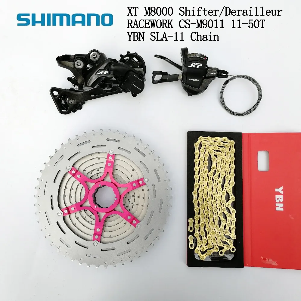 Shimano XT M8000 11 speed Groupset MTB Переключатель скоростей задний переключатель с Racework 46T 50T