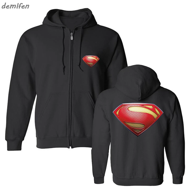 

New Fashion Spiderman Superman Sweatshirt Fleece Casual Hoodies Superhero Hoody Jacket Harajuku Streetwear