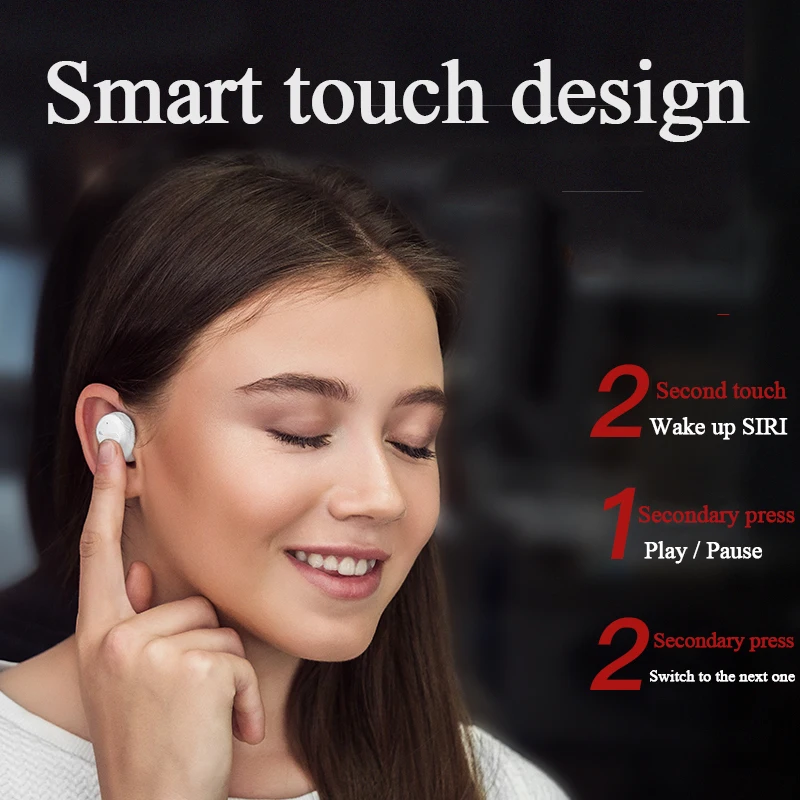 Профессиональная версия полночастотного подвижного железа Bluetooth 5,0 Smart Touch IPX7 водонепроницаемые спортивные bluetooth-наушники с тяжелыми басами