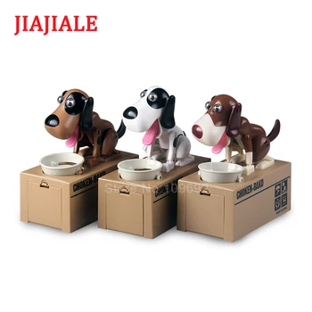 

JIAJIALE So Cute dog saving box put coins under pressure automatic Saving Banks Money Saving Box Toys Gifts for kid