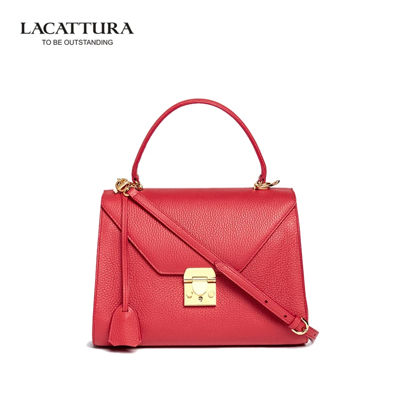 

Women Bag Ladies Genuine Leather Bag Women Messenger Bags Women Famous Brands Small Capacity Shoulder Bag Tote Handbag LACATTURA