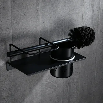 

A1 European style black 304 stainless steel toilet brush bathroom antique toilet brush holder LO5191