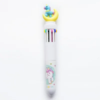 Фламинго 10 цветная Шариковая ручка kawaii Единорог кошка лапа волшебная палочка шариковые ручки для детей подарок Материал Escolar школьные принадлежности - Цвет: bai