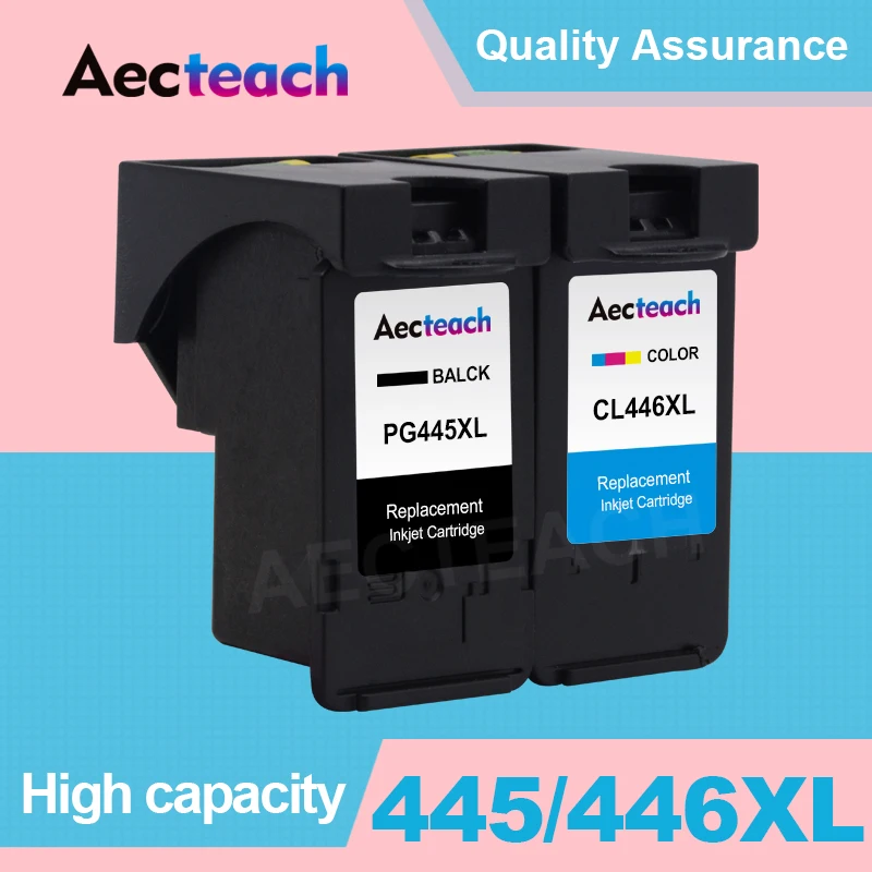 Aecteach заправка чернильный картридж для Canon PG 445 CL 446 XL PG-445 для Canon Pixma MX494 MG 2440 2540 2940 2540S IP2840 принтер