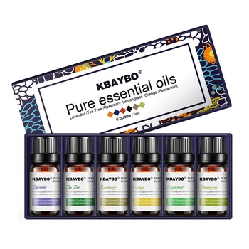 

6 Kinds Fragrance Essential Oils for Diffuser, Aromatherapy Oil Humidifier of Lavender, Tea Tree, Rosemary, Lemongrass, Orange