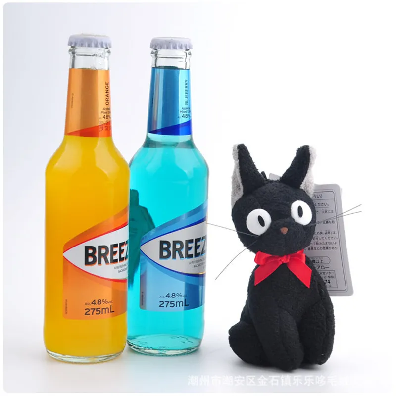 Kiki's Delivery Service Jiji Plush Toys Kawaii Japan Anime Black Cat Jiji Neko Plush Dolls Key Bag Pendants 10152530cm (3)
