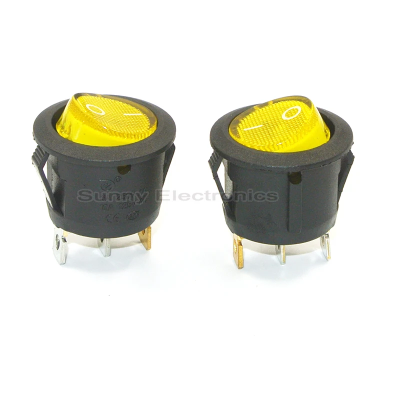 

100 шт., круглые неоновые лампы 3P 10A125V