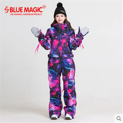 4 Сиамский дизайн BLUEMAGIC зимняя Лыжная куртка+ брюки для женщин ветрозащитный водонепроницаемый сноуборд костюмы Альпинизм снег лыжный женский - Цвет: 4