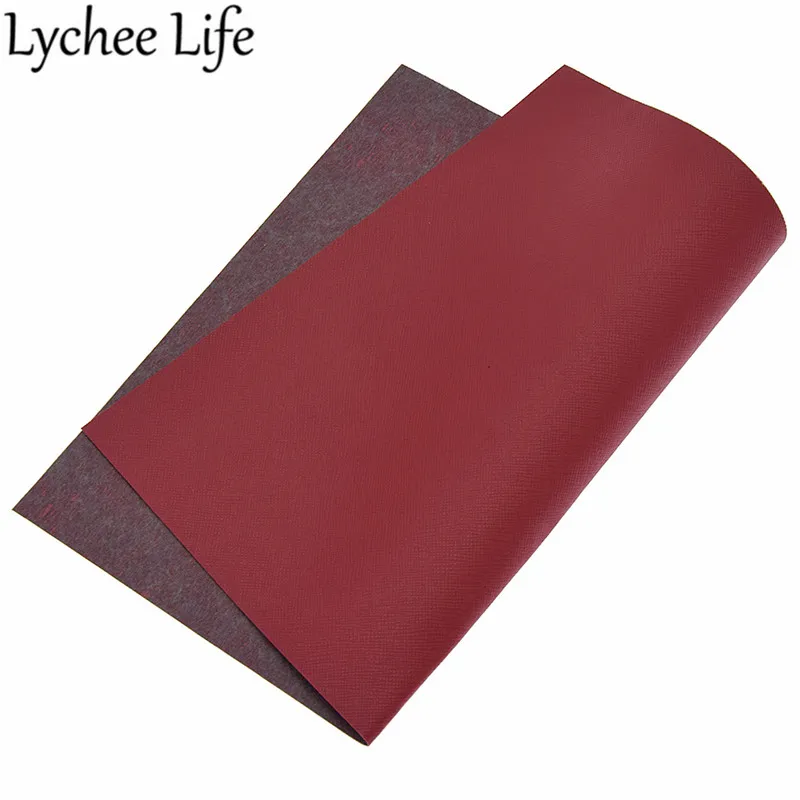 Lychee Life 29x21 см Синтетическая кожа ткань A4 сплошной цвет ПВХ ткань DIY для пошива домашней одежды одежда аксессуары поставки