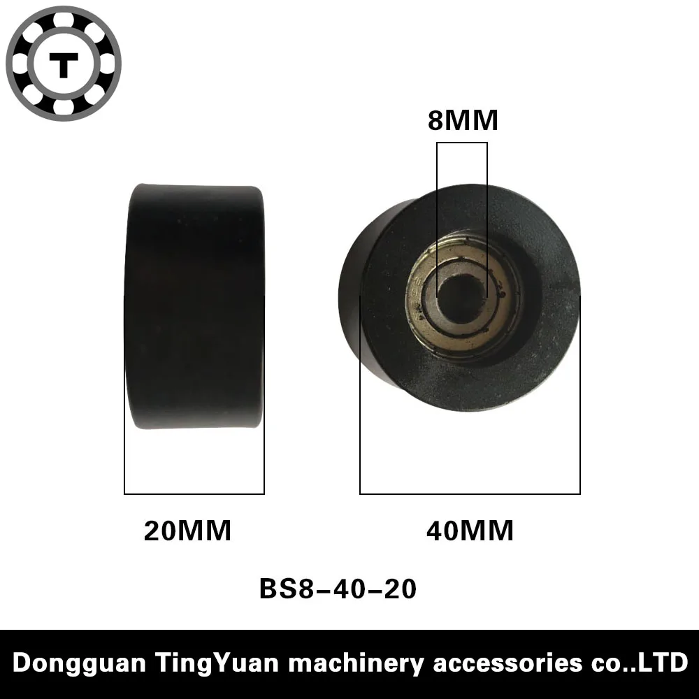 10PCS/lot 8*40*20 flat type PA nylon bearing roller 638zz bearing wheel high quality outsourcing