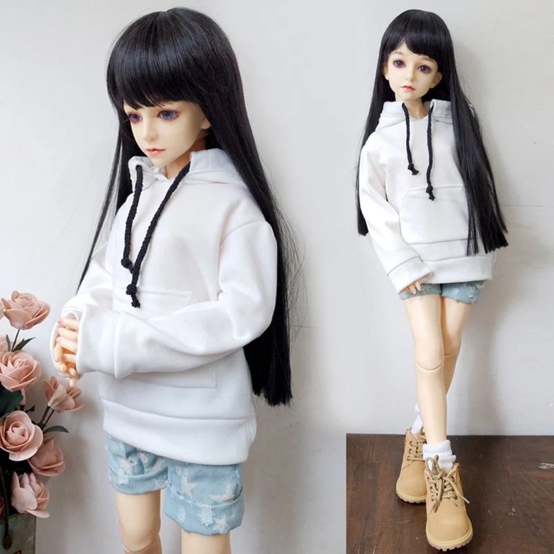 

1/6 1/4 1/3 BJD SD Doll Clothes Hooded Sweatshirt Denim Shorts For Dolls Accessories Casual Wear Fashion Clothes Outfits