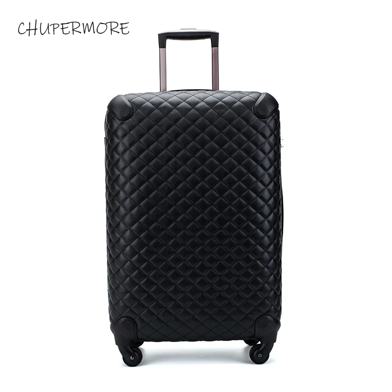 Chupermore ретро PU кожаный комплект багажных сумок на колесиках Spinner Для женщин 28 дюймов высокая емкость чемодан колеса 16 дюймов тележка для каюты