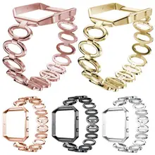 Carprie браслет из нержавеющей стали смарт часы ремешок+ чехол для Fitbit Blaze 17Jul31 дропшиппинг