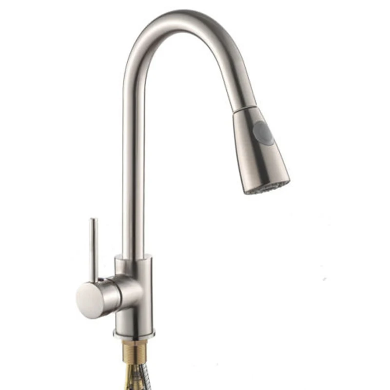 kitchen 360 degree rotation zinc alloy Pull out faucet