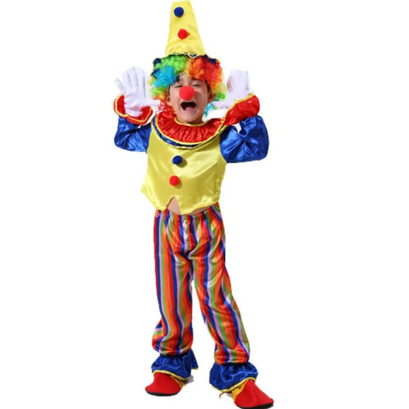 Children Boys Clown Kids Circus Clown Cosplay Costumes Masquerade Party