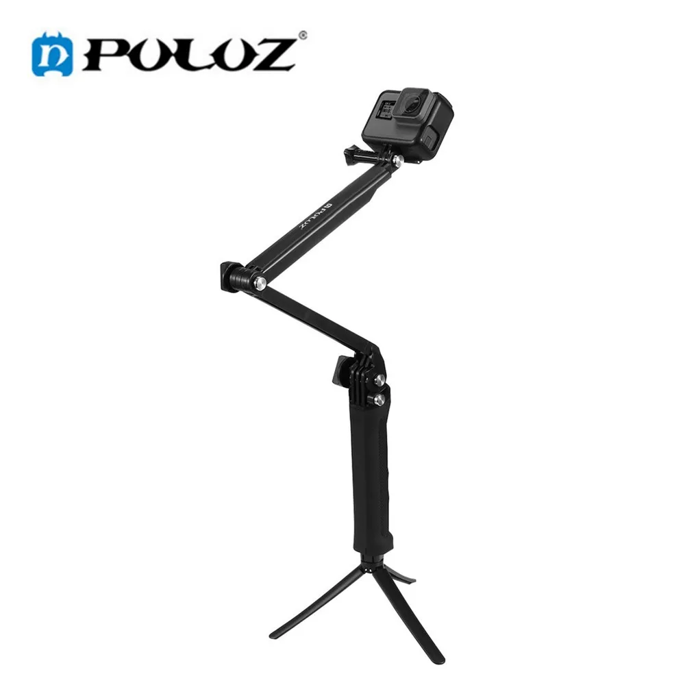 Puluz For Gopro Hero Accessories Puluz 3 Way Grip Arm Tripod Mount Selfie Stick For HERO5