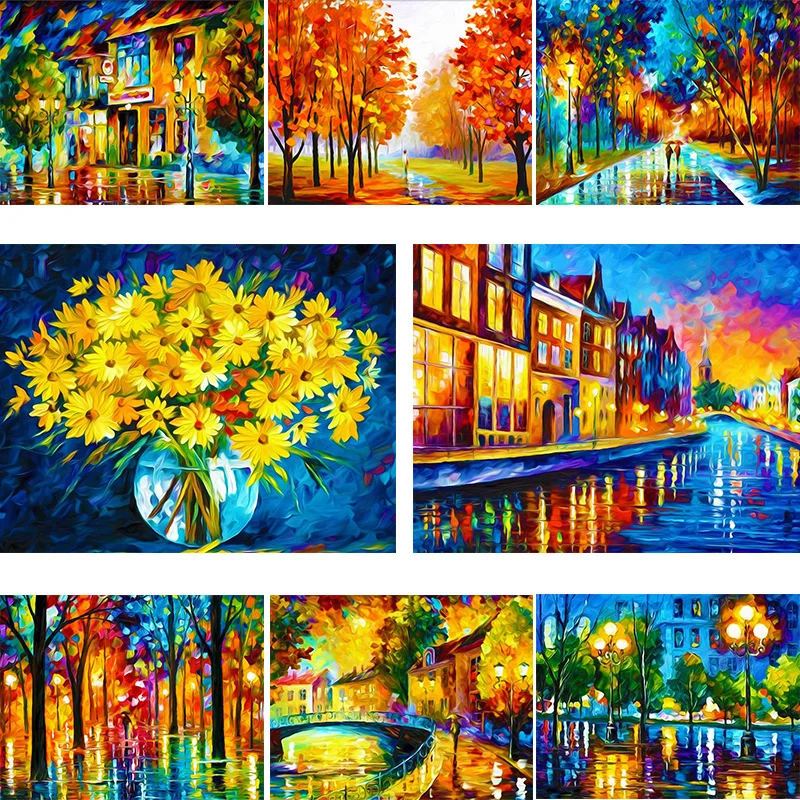 

Volledige vierkante ronde diamant 5D DIY Diamond Painting Landscape painting Diamond geborduurd Diamond Mosaic Home Decor SSS022