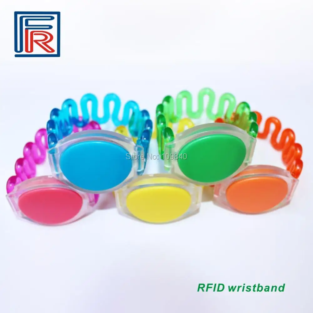 Ультралегкий RFID ABS браслет для NFC, ISO14443A 13,56 MHz RFID водонепроницаемый браслет 1000 шт/лот