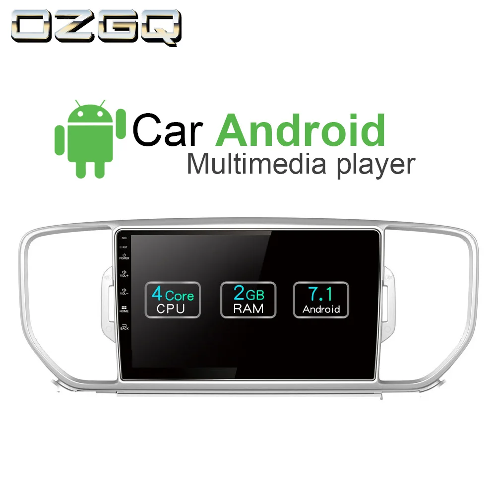 Best OZGQ Android 7.1 Car Player For KIA Sportage 2015 2016 2017 2018 Car GPS Auto Navigation BT Radio TV Audio Video Music Stereo 1
