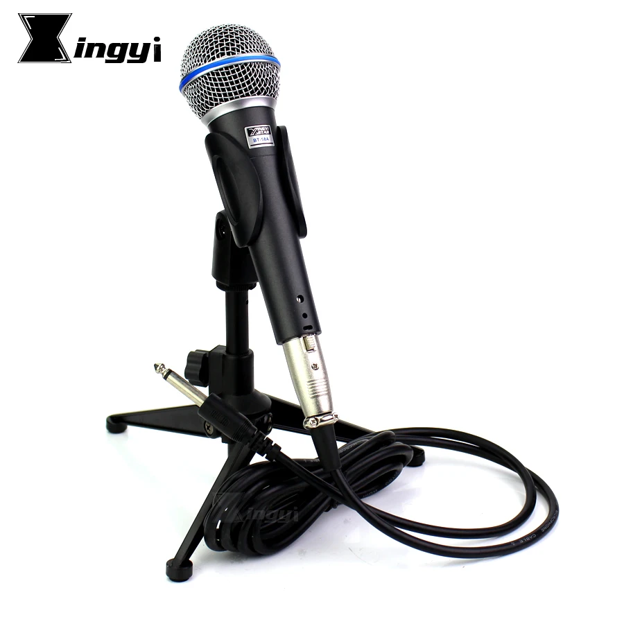 microphone and stand and speaker