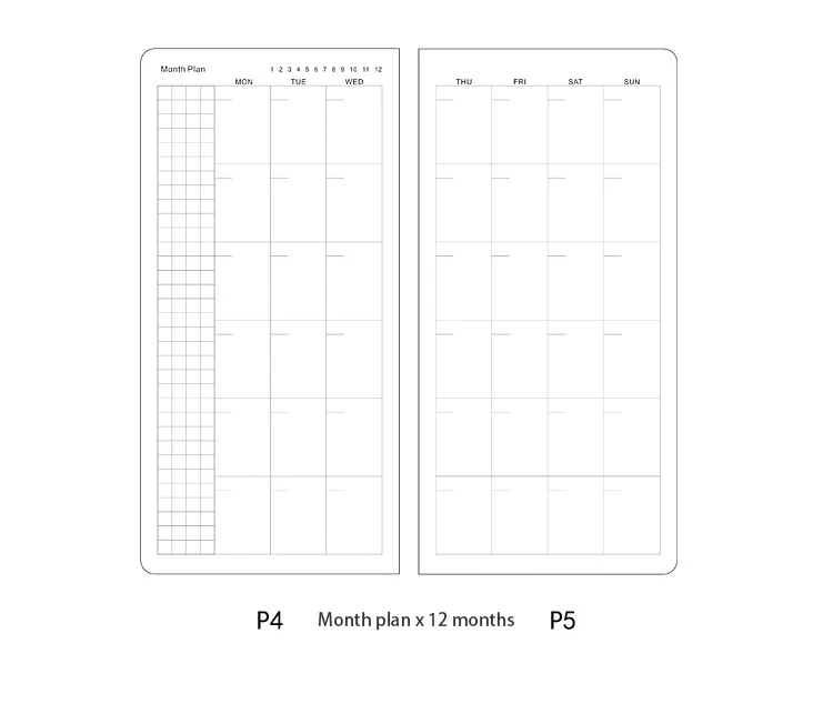 Fromthenon записная книжка и журнал недатированный Еженедельный ежемесячный планировщик Органайзер программа на полный год ежедневный блокнот для планирования канцелярские принадлежности