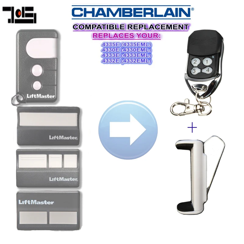 

For CHAMBERLAIN 4330E (4330EML),4332E (4332EML),4333E (4333EML),4335E (4335EML) replacement remote