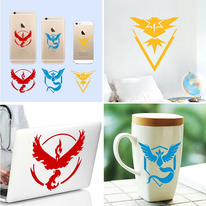 Cute lightning Phoenix Stickers Removable Art Vinyl Mural Vinyl Decal Transfer Vintage Decoration Quote phone cup Art decals