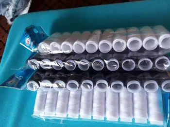 

Free Shipping High quality polyester sewing thread 20pcs white and 20pcs black color made in China 200Y/spool 40cones/set