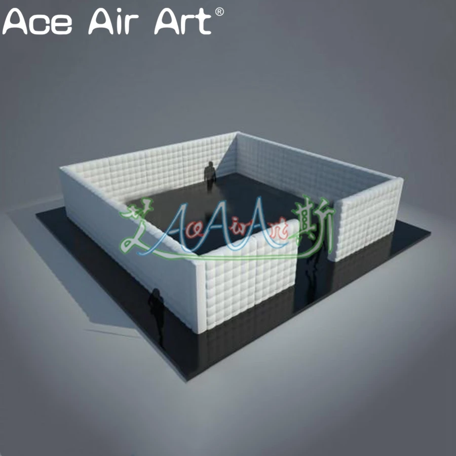  9mL*9mW*2.4mH Customizable inflatable cube wall office in a baginflatable office divider for sale