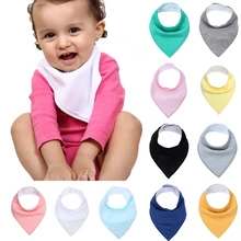 Детские нагрудники Регулируемый снимки абсорбент чистые хлопковые нагрудники для слюни прорезывания зубов Новорожденные Девочки Мальчики нагрудники для кормления D30