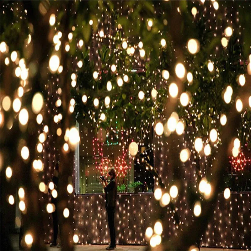 SICCSAEE 10 м 5 м светодиодная гирлянда с 100 50 светодиодными шариками ac220в Праздничная декоративная лампа, Праздничные Рождественские огни, наружное освещение
