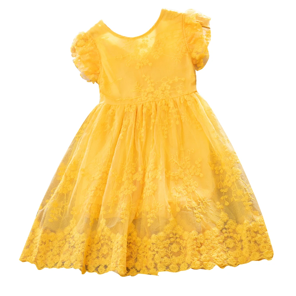

AmzBarley Girls summer dress Lace floral Bowknot princess tutu Dresses kids Birthday party Outfits Toddler Casual wear clothing