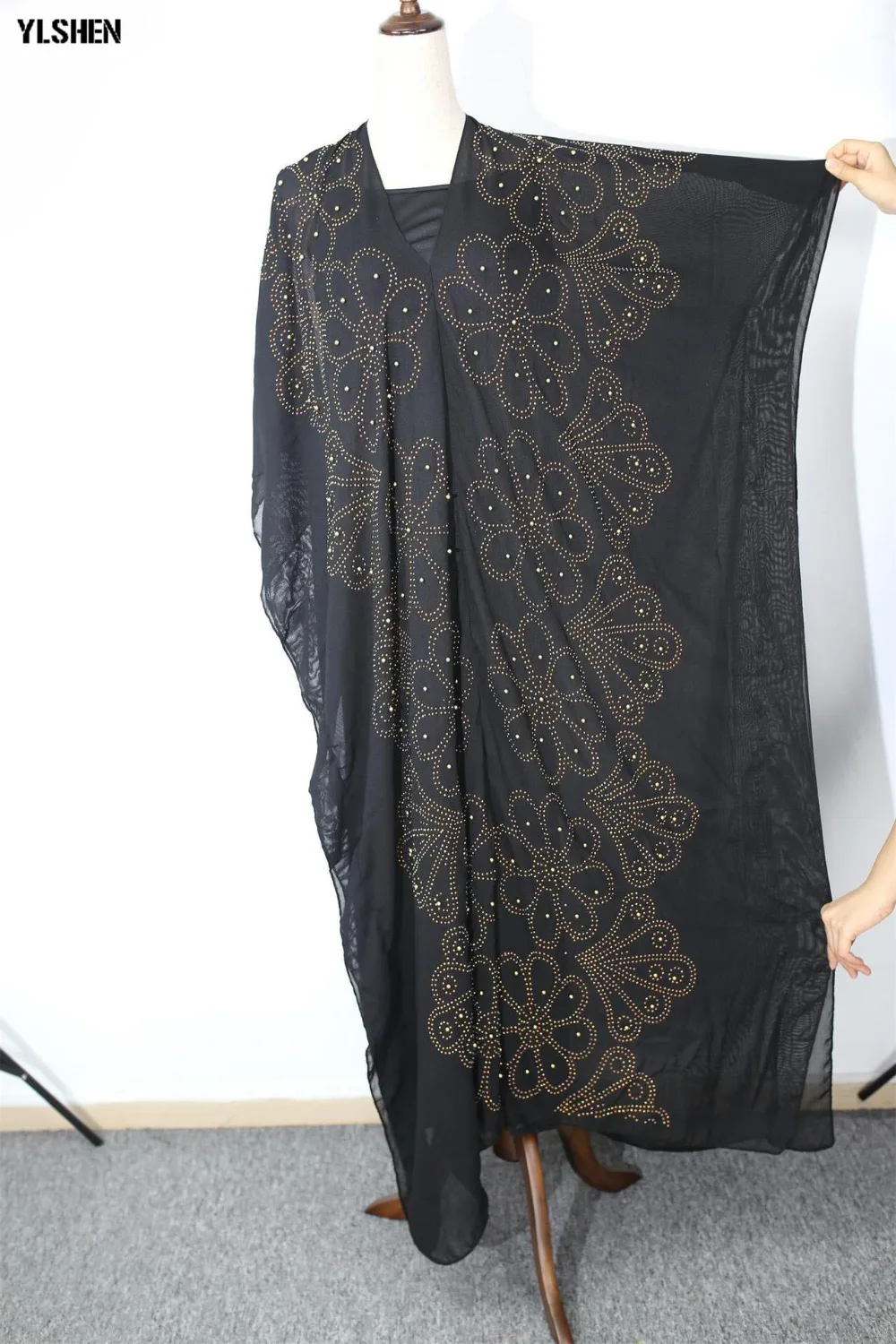 New style African Dresses for Women Dashiki Diamond African Clothes Bazin Rich Abaya Dubai Kaftan Ropa Mujer Muslim Africa Dress 04