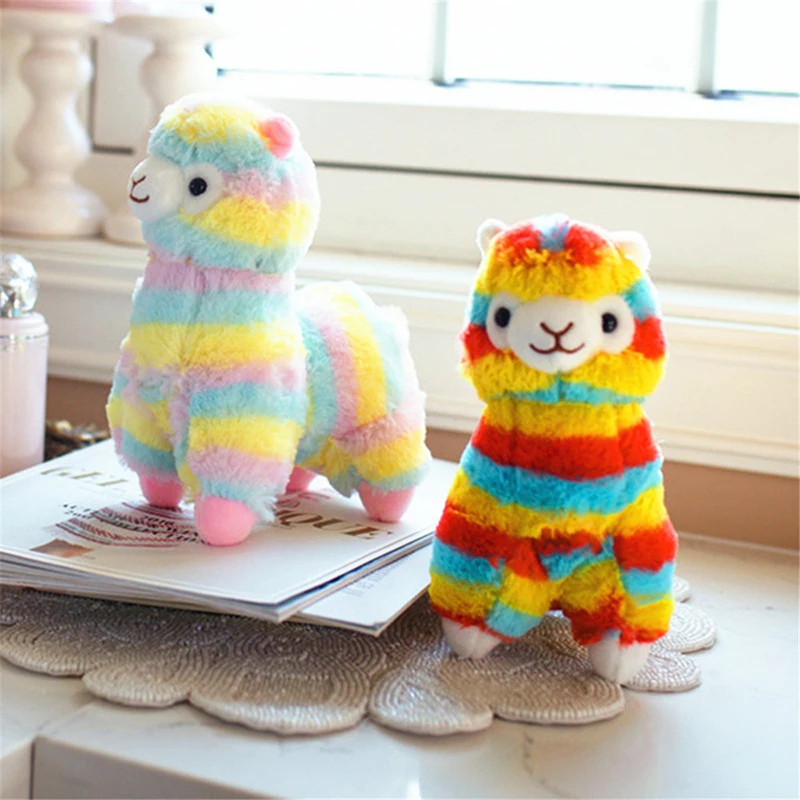 

Birthday Gift 20cm Rainbow Alpaca Vicugna Pacos Plush Toys for Children Soft Plush Alpacasso Baby Stuffed Animals Alpaca Gifts