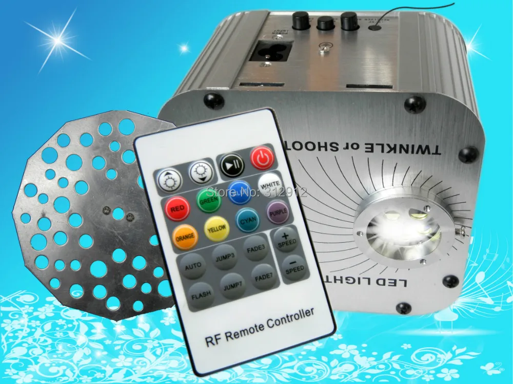27w LED RGB fiber optic illuminator,with 20key RF remote and twinkle