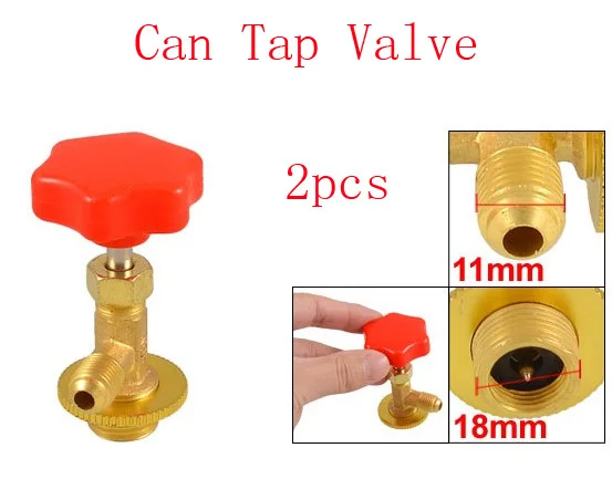 

Gold Tone Metal Screw On Can Tap Valve Opener for R12 Refrigerant 2psc