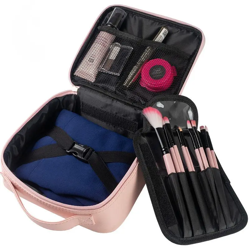 Professional Makeup Bag Cute Leather Cosmetic Bag Travel Organizer